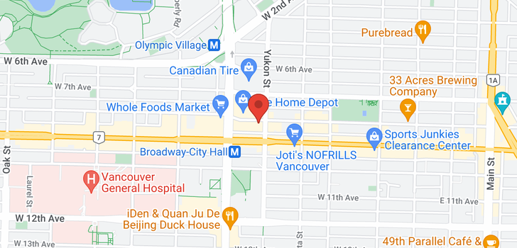map of 223 428 W 8TH AVENUE